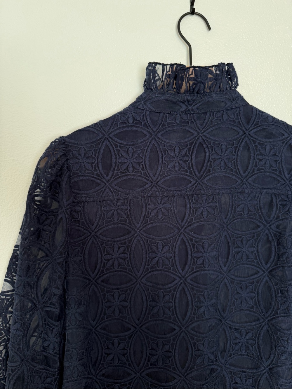 Tuckernuck Navy Lace Long-Sleeve Mini Dress - Picture 13 of 14